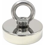 Aimant n�odyme 140 kg force diam�tre 60 mm, aimants avec anneaux de levage puissant pour l'industrie ...