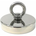 Aimant n�odyme super puissant 300kg id�al pour la p�che magn�tique � 90mm avec boucle m�tal n�odyme