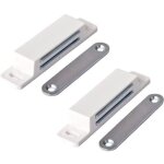 Aimant porte placard, ferme porte magn�tique extra forte - force de maintien 13kg - lot de 2 en blanc ...
