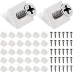 Aiperq - 40 pcs �querre de fixation, witch equerre blanche renfort tiroir cale pour meuble cales de r�paration ...