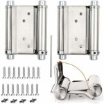 Aiperq ? charni�res de porte de saloon 2 pi�ces ? acier inoxydable ? charge jusqu'� 15 kg ? dimensions ...