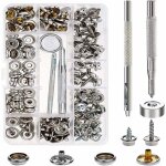 Aiperq kit de bouton pression m�tal avec rivets et outils de fixation bouton pression cuir bouton de ...
