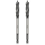 Aiperq - professionnel foret � bois 12mm x 165mm x 2pcs m�che � tari�re avce auto - aliment� pointe pilote, ...