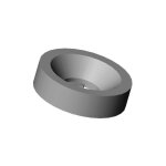 Ajile - rondelle cuvette bord droit pour vis  tte fraise m4 plastique noir