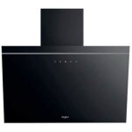 Whirlpool ? hotte d�corative inclin�e 59, 8 cm ? d�bit d'air 650 m3 / h ? niveau sonore 65 db ? �clairage ...