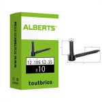 Alberts - 10 gonds � visser �12 x 105mm noir