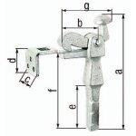 Alberts - gah arrt de porte fonte grise galv. 6, 5mm - 412814