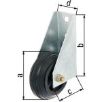 Alberts - galet de roulement pour porte porte lourde diam. 80 mm - galvanis� a chaud