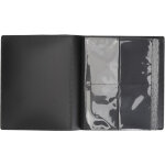 Album de cartes 4 pochettes 20 pages 160 capacit� noir sangle collection album portefeuille