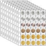 Album pour pi�ces de monnaie 10 pochettes amovibles ? rangement jusqu?� 300 pi�ces, imperm�able anti ...