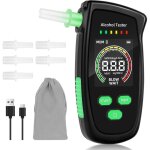 Alcootest portable certifi� ? test d'alcool rechargeable, alcootest de haute pr�cision avec 5 embouchures, ...