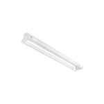 Luminaire linaire led t8 - 2x120cm - blanc - mtal & plastique - montage saillie