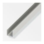 Aluminium profil en u 15, 5x1, 5mm longueur 1m blanc - 21446 - alfer