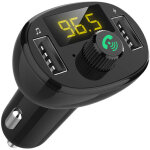 Allume cigare bluetooth, transmetteur fm bluetooth 5. 0 chargeur voiture 3. 4a charge rapide adaptateur ...