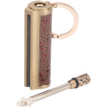 Allume - feu portable �tanche � silex r�utilisable avec porte - cl�s et coque rouge