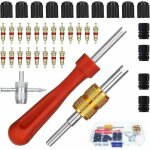 Alovez - demonte obus valve kit d'outils r�paration d�monte obus de valve double et � une t�te + 1 outil ...