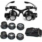 Alovez - loupe serre t�te loupe frontale lunettes grossissantes allumage led grossissements de 10x, 15x, ...