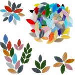 Alovez - tesselles mosaique de p�tales de verre (70 pi�ces) - mosaique verre de couleurs et tailles vari�es ...