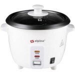Switzerland 871125218115 cuiseur  riz blanc voyant lumineux, avec verre doseur, sans bpa - alpina