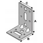 Alsafix - equerre avec renforts (h x l x l x p) 85 x 55 x 55 x 2, 5 mm - al - er08050525