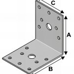 Alsafix - equerre perfor�e sans renforts type ea - dimension : 70 / 70 / 55