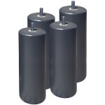 Altobuy - elea - jeu de 4 pieds 20 cm gris anthracite pour sommier tapissier
