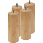 Altobuy - elea - jeu de 4 pieds 20 cm naturel pour sommier tapissier