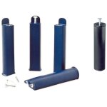 Altobuy - plast - jeu de 4 pieds 22 cm bleus + pied central pour cadre � lattes