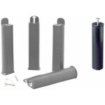 Altobuy - plast - jeu de 4 pieds 22 cm gris + pied central pour cadre  lattes