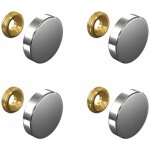 Set de 4 caches vis inox 24 mm - fixation signaltique