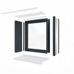 Aluhome ? habillage de tableau aluminium pour encadrement de fen�tre ? hauteur 2m ? profondeur 400mm ...