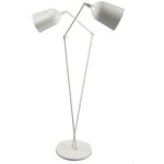 Aluminor - lampadaire design, lampadaire twin ls design blanc en metal