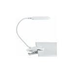 Lampe de bureau aluminor pince bras flexible blanc