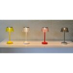 Lampe design, lampe de table - la petite lampe jaune en metal aluminor