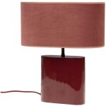 Amadeus - lampe paola bordeaux et abat - jour rose