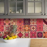 Ambiance - sticker - sticker mural carrelage adh�sif cuisine salle de bain - 24 stickers carrelages azulejos ...