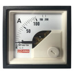 Ampremtre analogique de panneau v c. a. rs pro, echelle 10 (input) a, 100 / 5 (ct) a, 200 (scle) a, ...