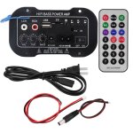 Amplificateur bluetooth num�rique pour voiture, 5 pouces, hifi, basse, haute puissance, audio st�r�o