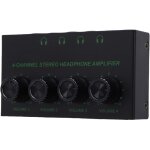 Amplificateur de casque 4 canaux - amplificateur st�r�o en m�tal pour