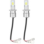 Ampoule antibrouillard led blanche h3 80w 8000k 12 - 24v, accessoire universel, 2 pi�ces, avec d�codage ...