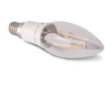 Ampoule bougie led petit double filament e14 4 watts effet incandescent