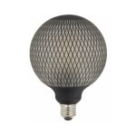 Xanlite - ampoule d�co led filament, aspect filet noir, g125, culot e27, 6w cons. 1800k blanc chaud - ...