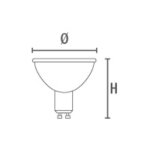 Ampoule duralamp led 7w 4000k lumen 860 gu10 28840sp