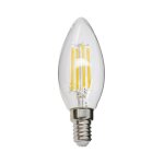 Ampoule  filament led flamme, culot e14, 4w cons. (40w eq. ), lumire blanc neutre - rfv470fcw - xanlite ...