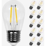Ampoule � filament led transparent - ampoule edison � led blanc chaud 2w - bulbes de guinguette culot ...