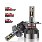 Ampoules h1 led 30000lm 200w pour 24v automobiles, 6000k blanc