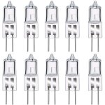 Ampoules halog�nes g4 20w 12v, blanc chaud 2800k, gradable capsule transparente 10 pi�ces