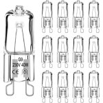 Ampoule halog�ne g9 (12 pi�ces) 40 w 230 v blanc chaud 560 lm sans scintillement ampoule halog�ne � intensit� ...