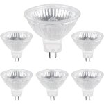 Ampoule halogene gu5. 3 50w 12v, 800lm blanc chaud 2700k dimmable, ampoule spot halog�ne mr16, pack de ...