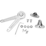 Ampoule hydraulique pour porte de meuble en alliage de zinc plaqu� nickel - support de plaque pliante ...